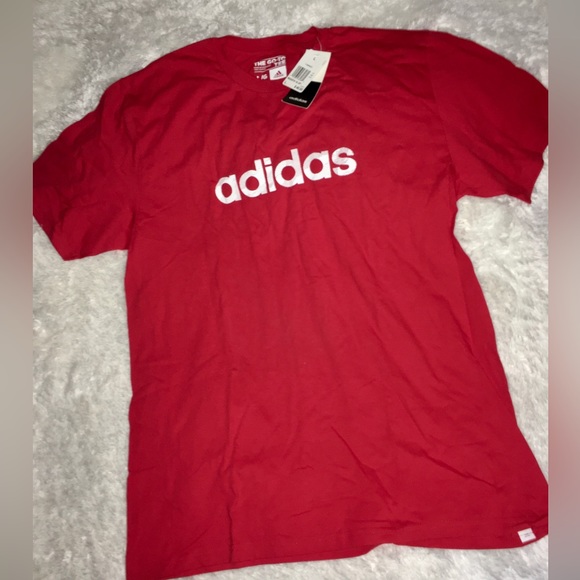 Adidas Red/Wht Short Sleeve Active Shirt sz Large - Picture 5 of 5